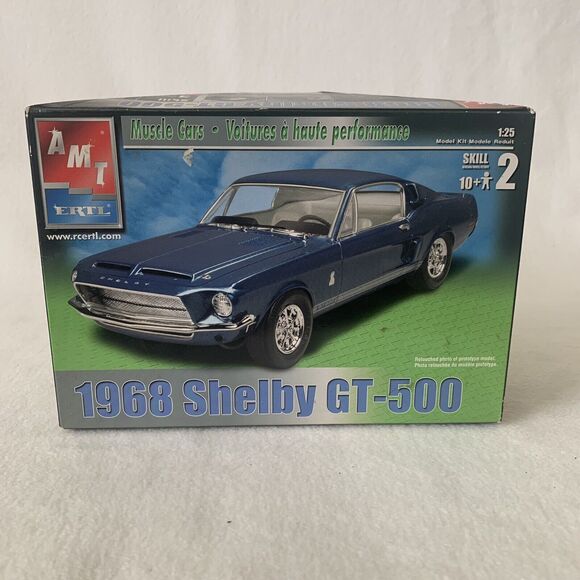 AMT ERTL 1968 Shelby GT-500 1/25 Scale Model Kit #31766 Open Box 2004 - Picture 2 of 11